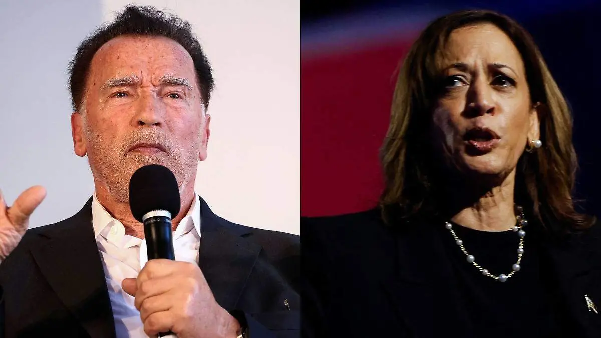 Arnold Schwarzenegger y Kamala Harris